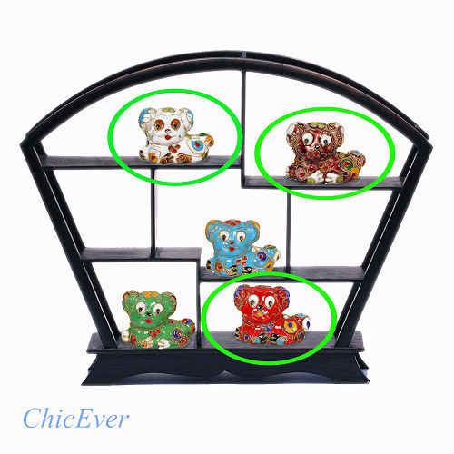 Hund S, Deko, Ziergegenstände, Cloisonne Emaille, Tierfigur,6273